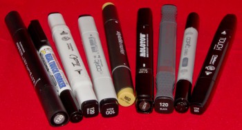 Alle Marker Marken nebeneinander Alle Marker Marken