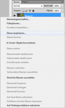 Photoshop: Ebene duplizieren
