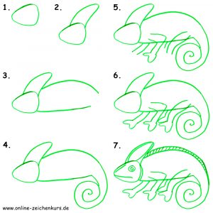 Anleitung: Chameleon zeichnen Anleitung: Chameleon zeichnen