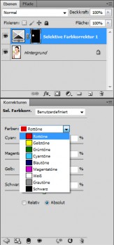 Selektive Farbkorrektur Farben Selektive Farbkorrektur Farben