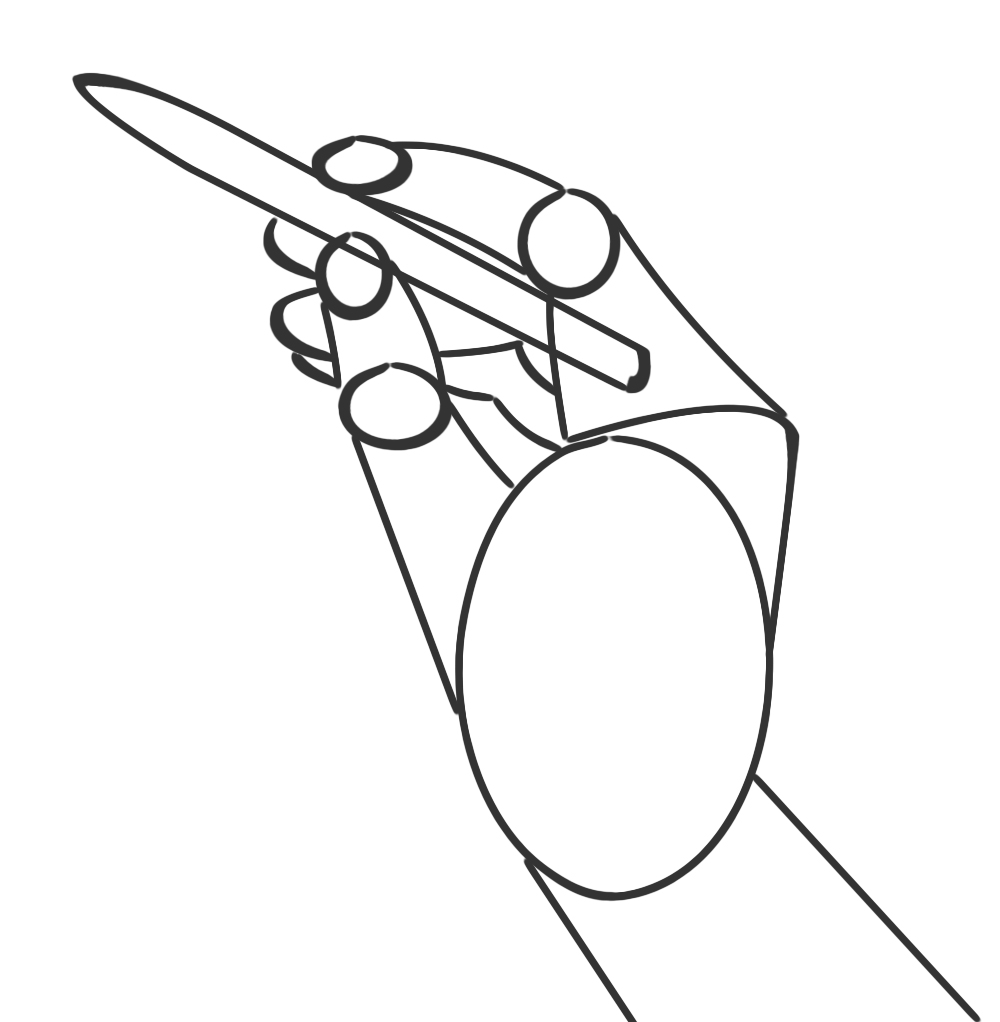 Hände zeichnen Tutorial 1 - Schritt 1
