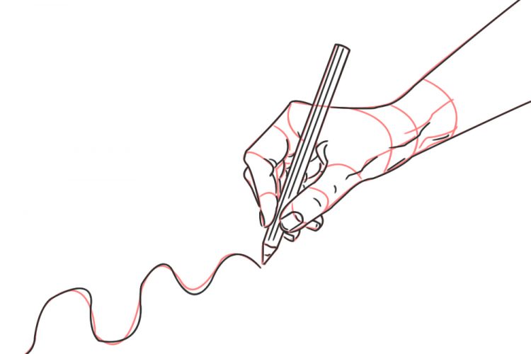 3 Beispiele zum Stift haltende Hände zeichnen