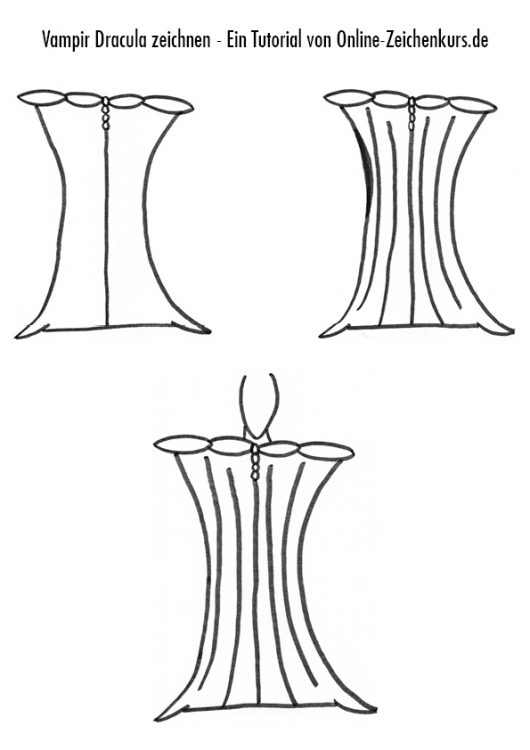 Vampir Dracula Zeichenanleitung 2