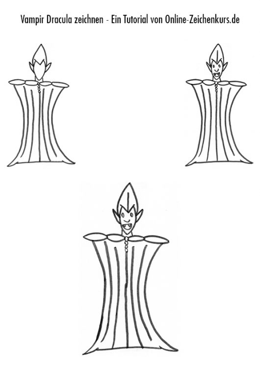 Vampir Dracula Zeichenanleitung 3