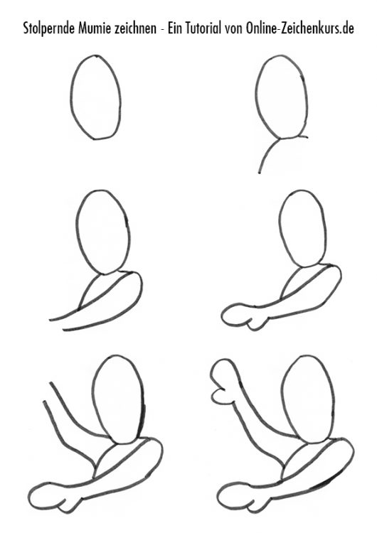 Mumie Zeichenanleitung