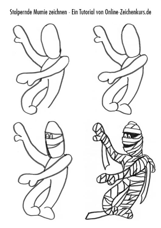 Mumie Zeichenanleitung 3