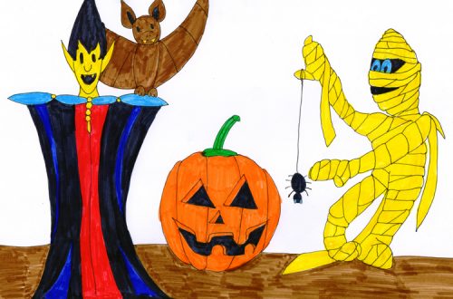 Halloween Gestalten - koloriert