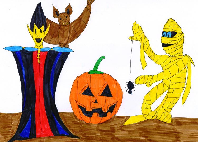 Halloween Gestalten - koloriert