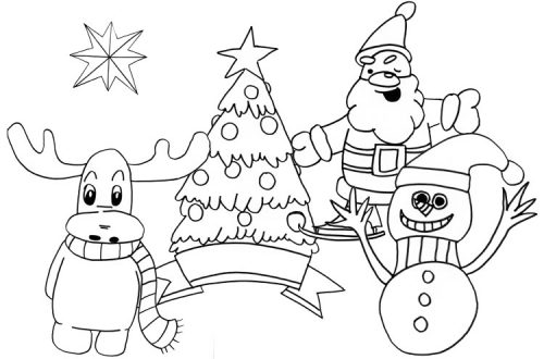Weihnachtsmotive zeichnen (Collage)