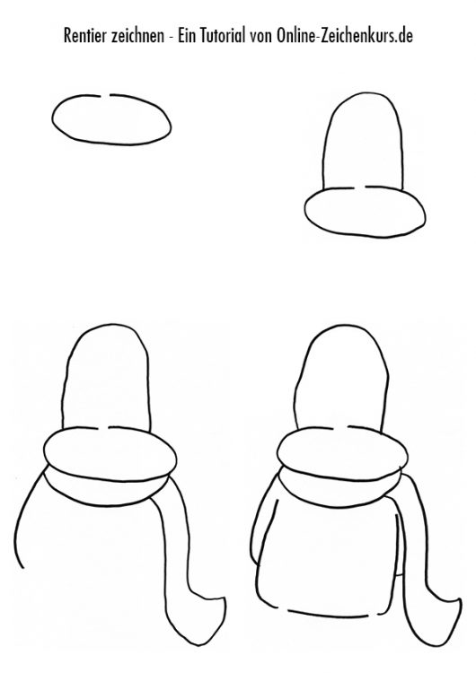 Zeichnen Anleitung: Rentier
