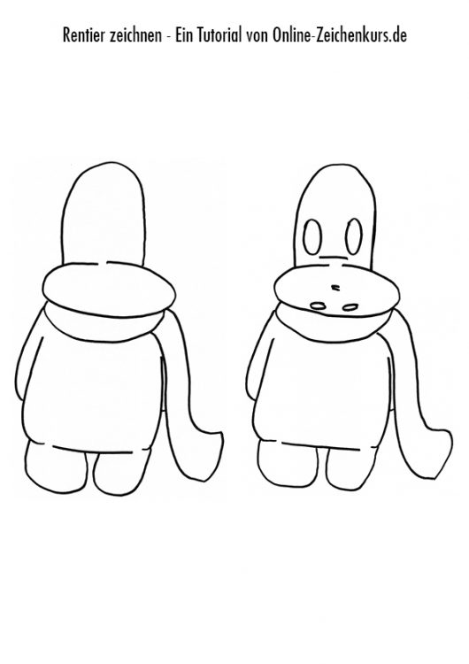 Zeichnen Anleitung: Rentier