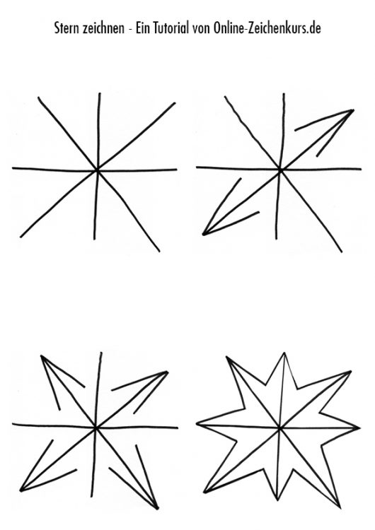 Zeichnen Anleitung: Stern
