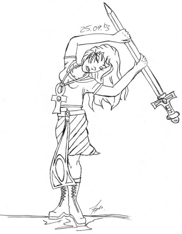 2003 - Kriegerin mit Schwert