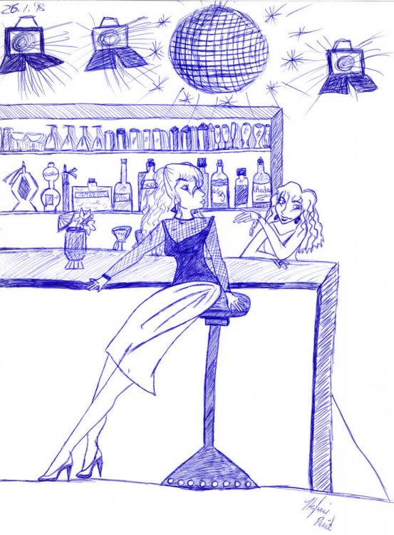 1998 - Frau in Cocktailbar