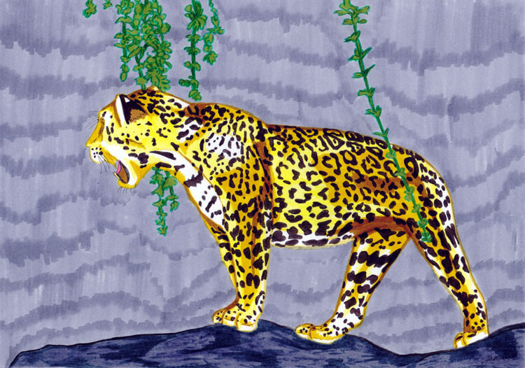 Jaguar Filzstift Kolorierung 9