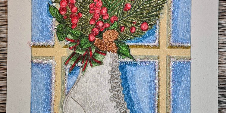 Schlittschuh mit Prismacolor malen