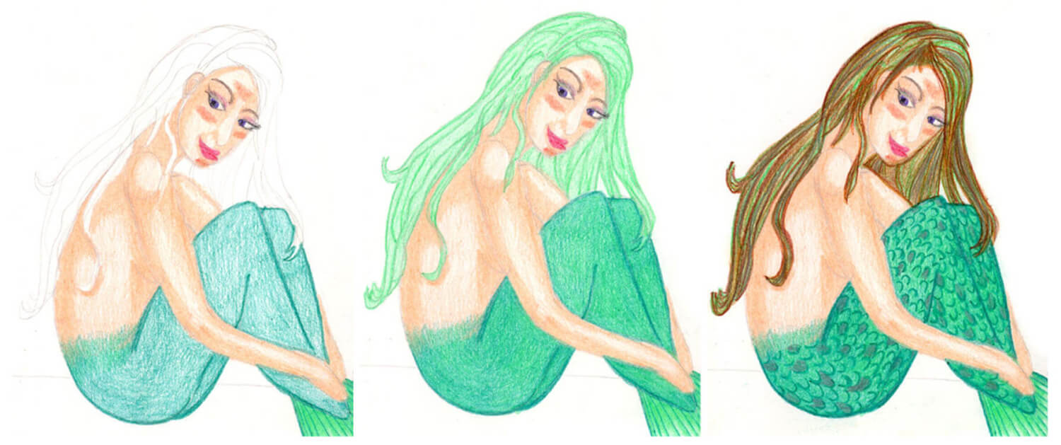 Mermai: Meerjungfrau malen – Nr. 2