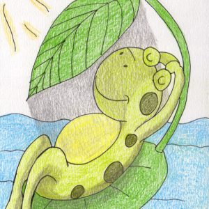 Buntstiftkolorierung 2: Sonnenfrosch