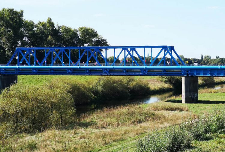 Fluss Fotovorlagen: Flusslandschaft neue Lippebrücke 2