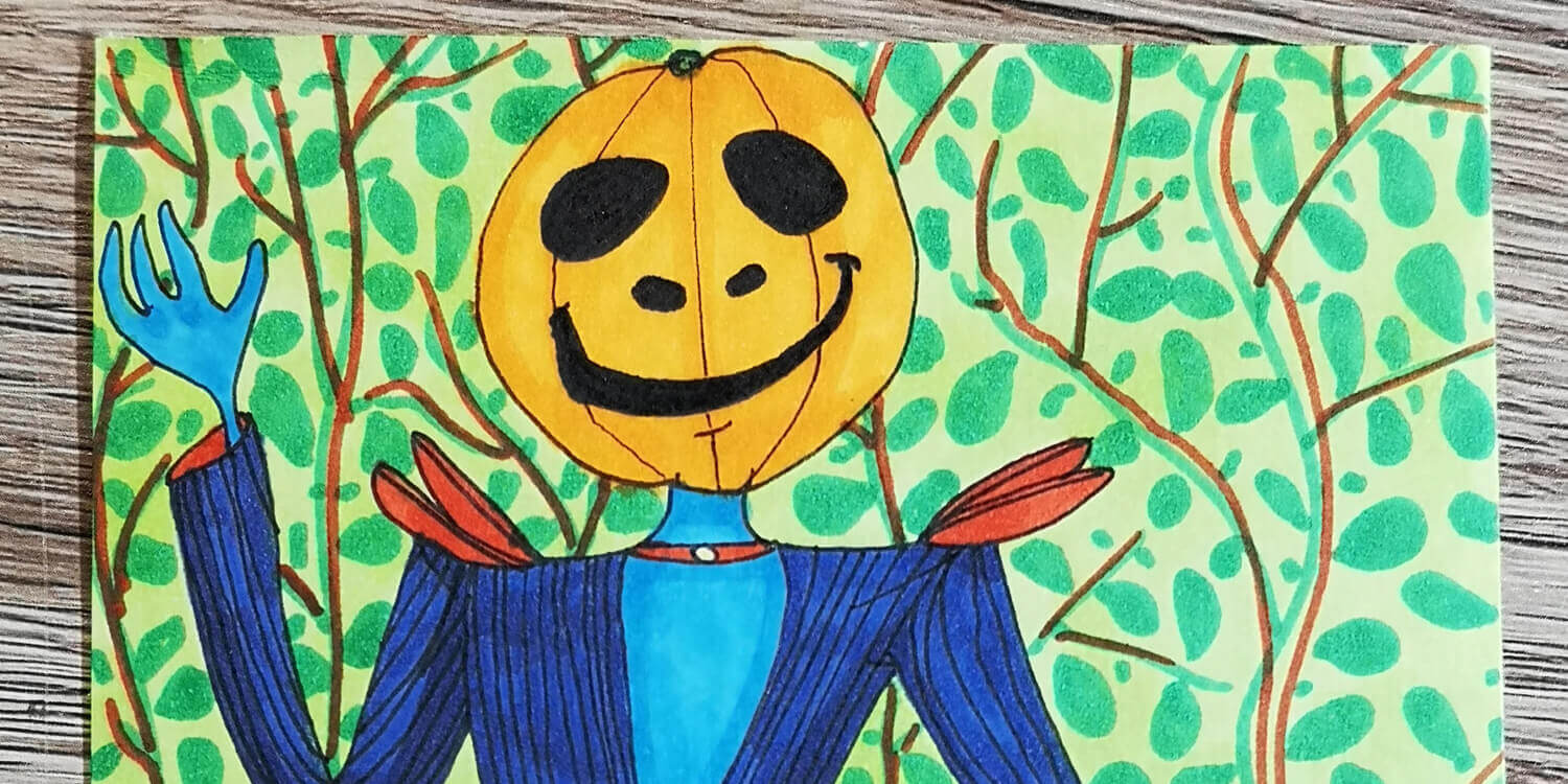 Halloween Figur zeichnen: Titelbild
