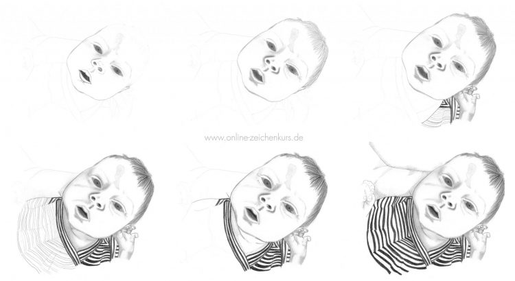 Baby Bleistiftzeichnung