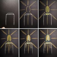 Kerze zeichnen Schritte 1-6