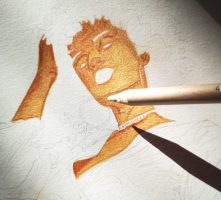 Afroamerikanische Frau zeichnen - Work in Progress