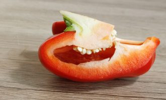 Paprika Fotovorlagen zum Abzeichnen: Viertel 1