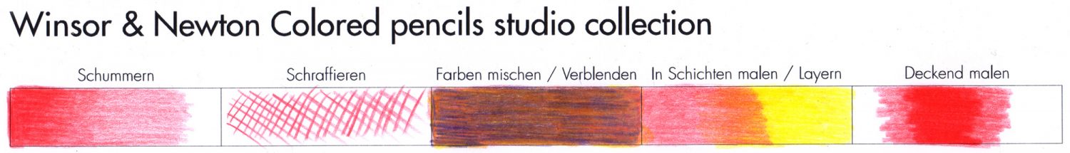 Buntstifttests: Praxis & Techniken Winsor & Newton studio collection