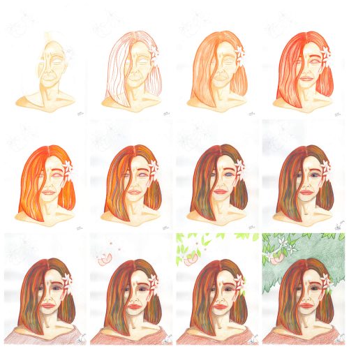 Teil 2: Portrait zeichnen mit Progresso Aquarellbuntstiften