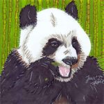 Panda zeichnen mit Promarker brush