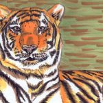 Tiger zeichnen mit Promarker brush