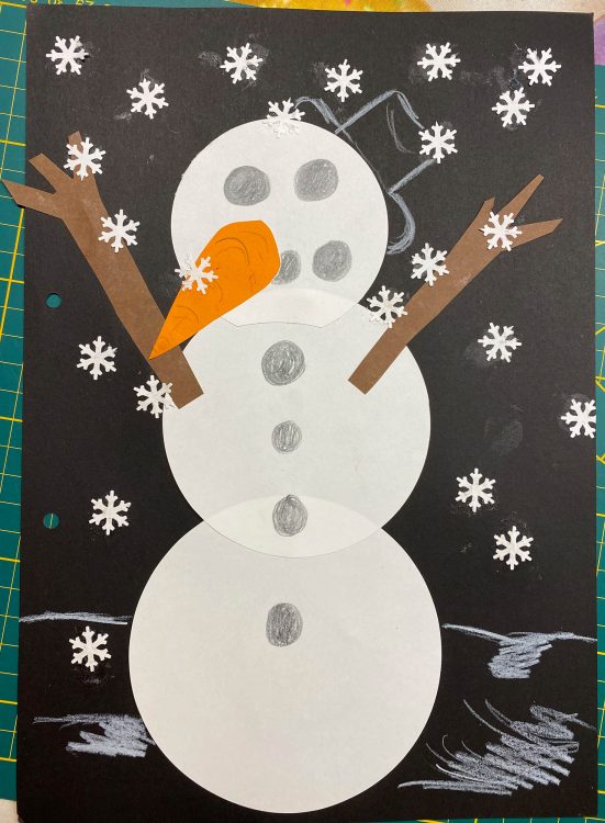 DIY: Schneemannbild basteln