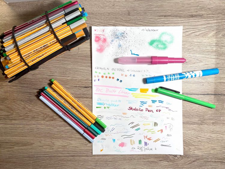 Haltbarkeit von Zeichenmaterialien – Filzstifte und Marker