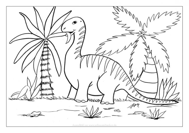 Dinosaurier Ausmalbild: Brachiosaurus