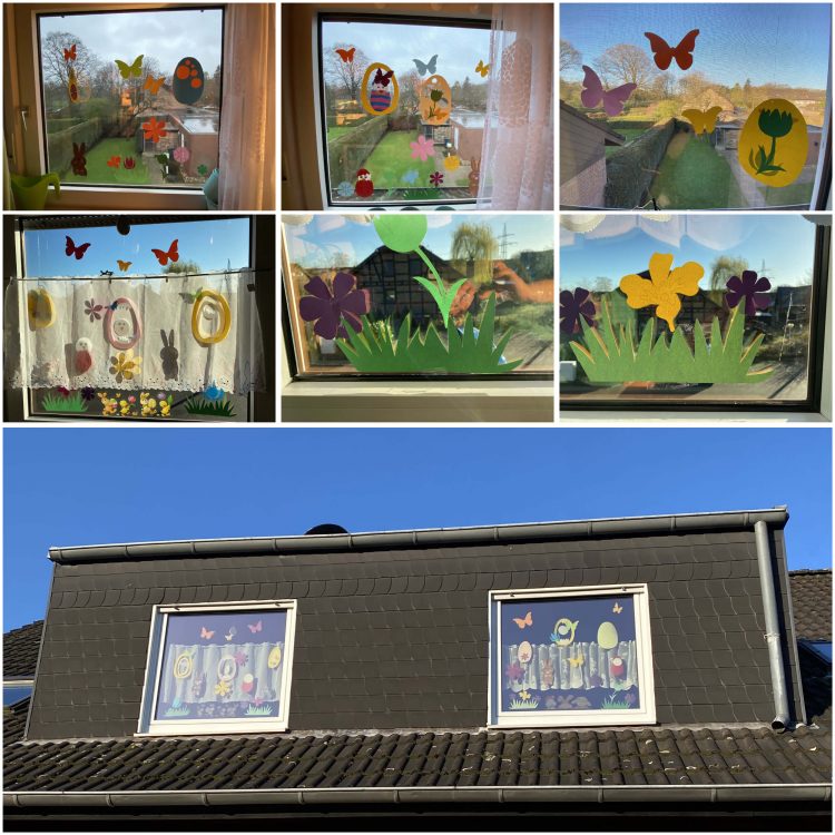 11 Frühlingshafte Bastelvorlagen für Fensterdeko