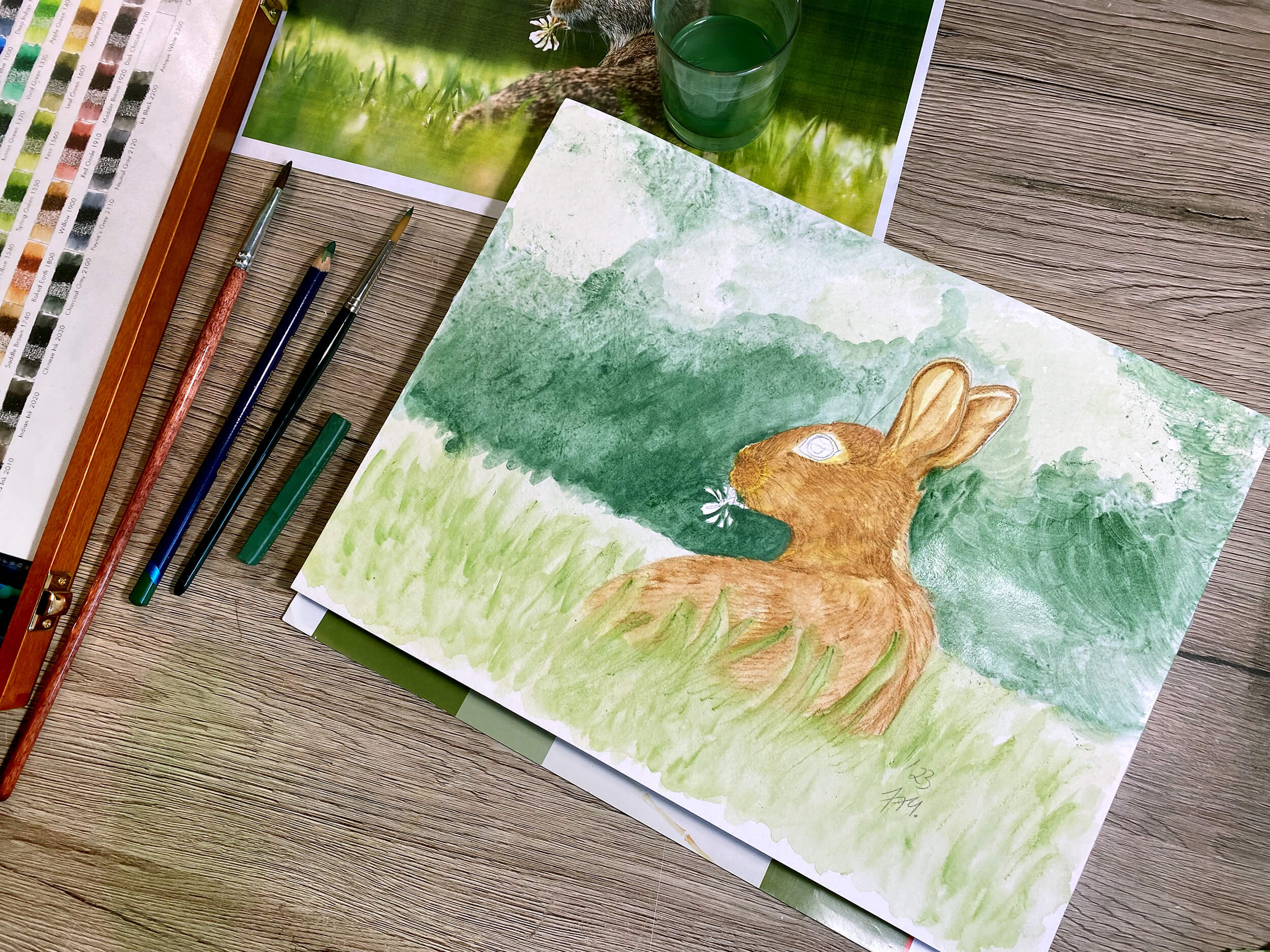 Kaninchen Aquarell zeichnen: Entstehungsprozess 2