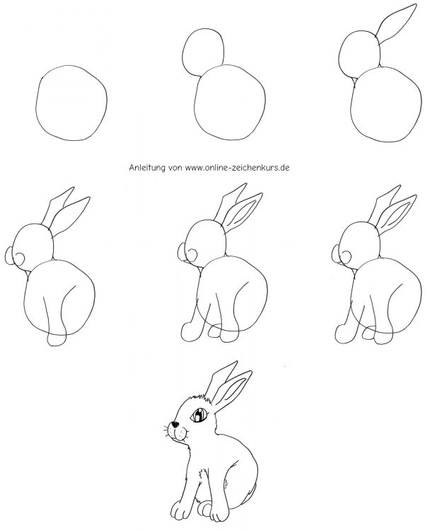 Osterhasen zeichnen Tutorial