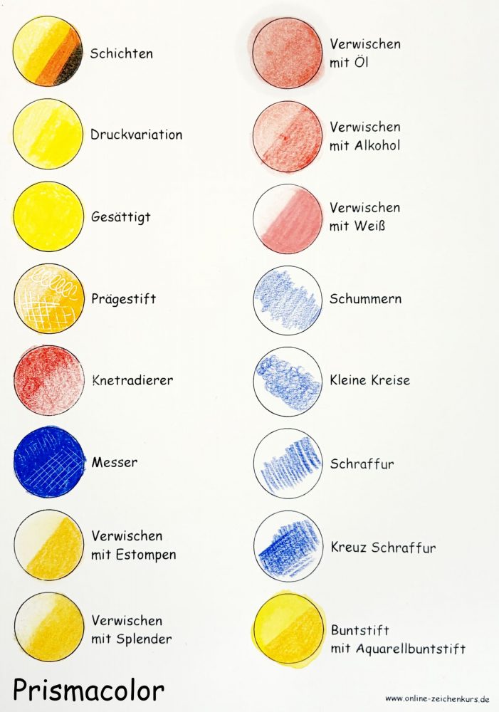 Buntstifttechniken Prismacolor