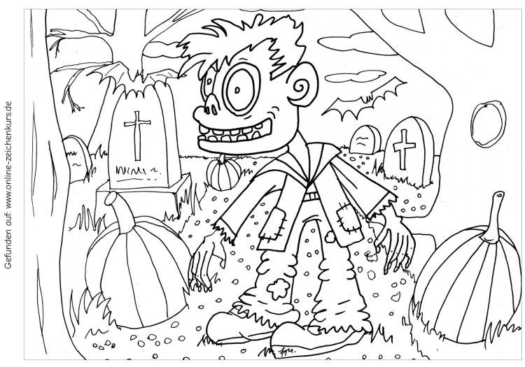 7 Halloween Ausmalbilder für Kinder und Erwachsene