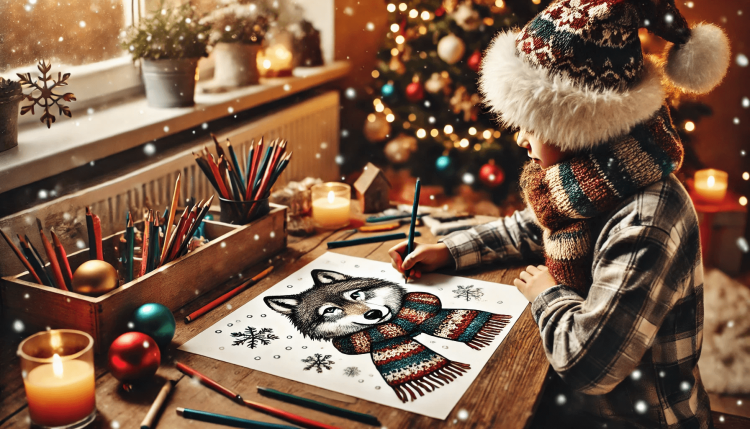 9 Weihnachtliche Ausmalbilder für Kinder und Erwachsene
