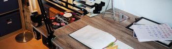 Mein Zeichentisch und damalige Kunstsammlung 2018