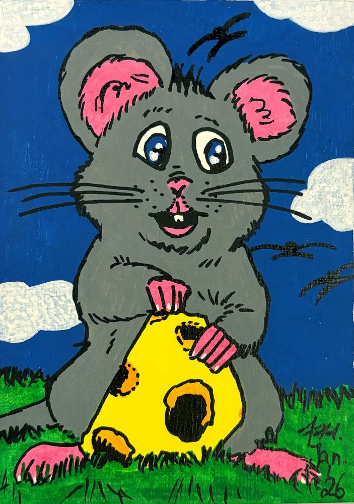 Käsemaus fertige Acryl Kolorierung