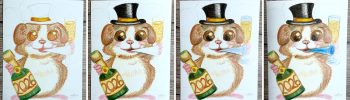 Neujahrs Meerschweinchen Kolorierung WiP