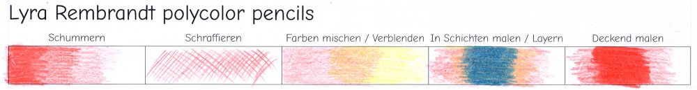Buntstifttest Lyra Rembrandt Polycolor Pencils