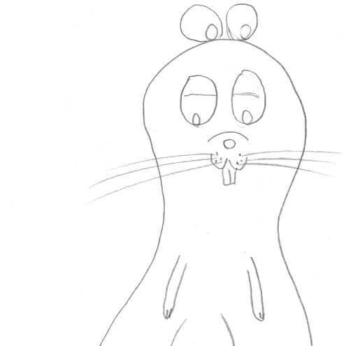 Beispiel - Maus macht Männchen (von vorn 2)