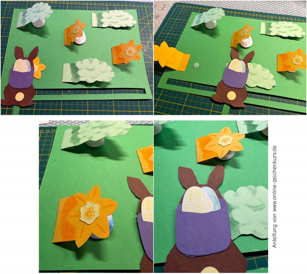 Osterhase Versteckspiel Bastelanleitung - Schritte 3