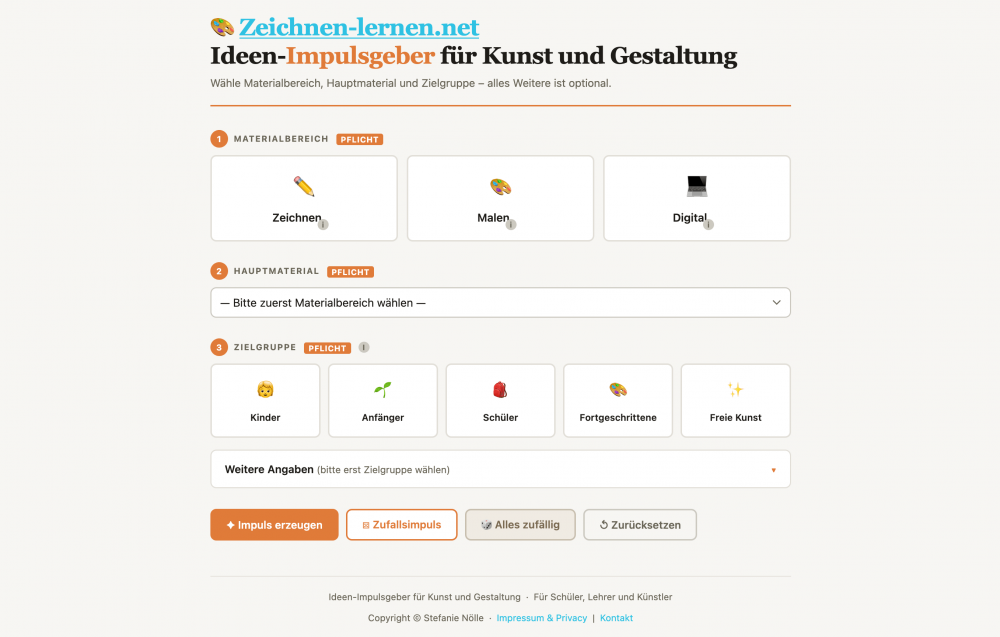 Ideen-Impulsgeber für Kunst und Gestaltung