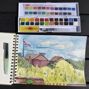 Dänemark Dünen Aquarell fertig