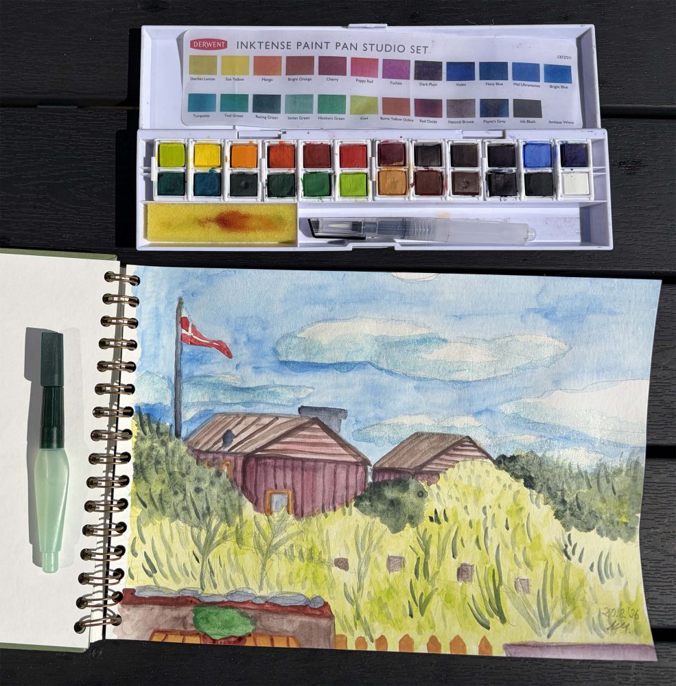 Dänemark Dünen Aquarell fertig